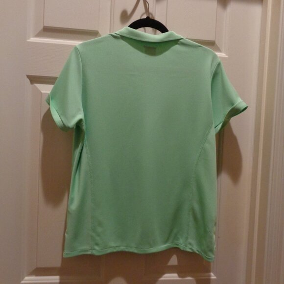 Columbia sports top in lime green. Polo style. Short sleeves - Picture 4 of 5
